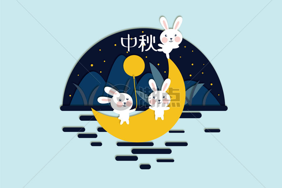 中秋兔子图片素材免费下载