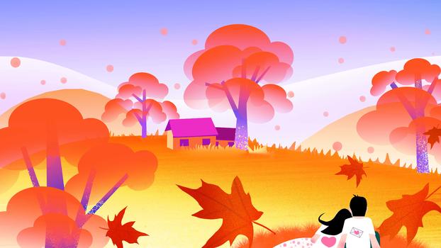 秋季情感插画图片素材免费下载