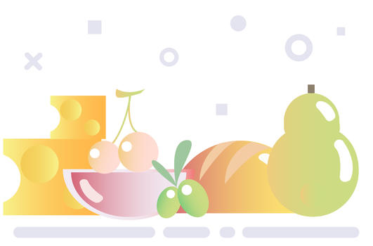 清新瓜果食物插画图片素材免费下载