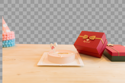 生日聚会礼物和蛋糕图片素材免费下载