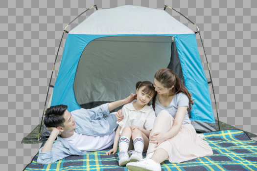 一家人在郊外野营游玩图片素材免费下载