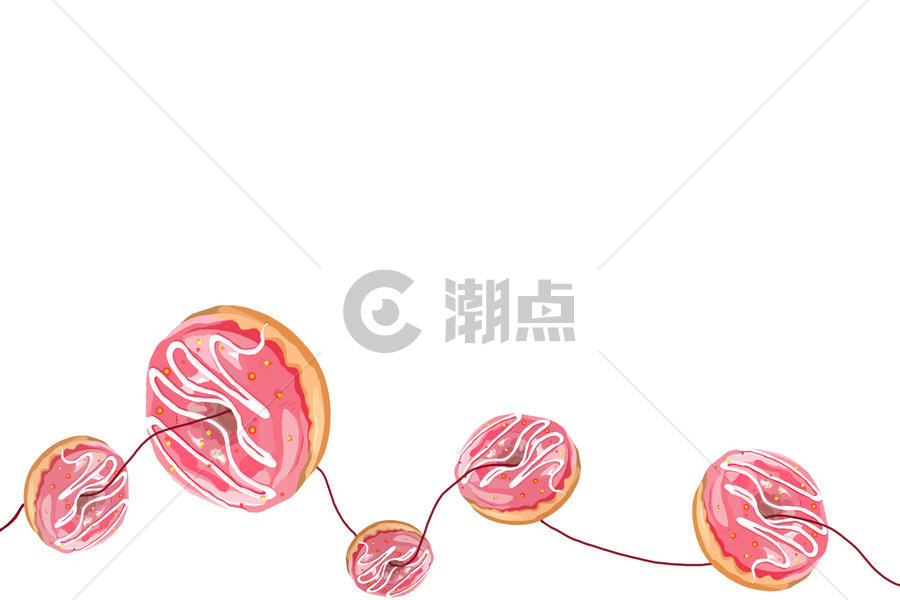 甜甜圈 手账食物背景图图片素材免费下载