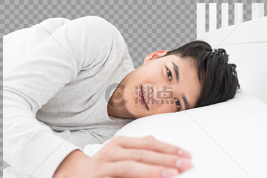早上醒来回头微笑的年轻男性设计元素2240*1493图片素材免费下载-编号133282-潮点视频