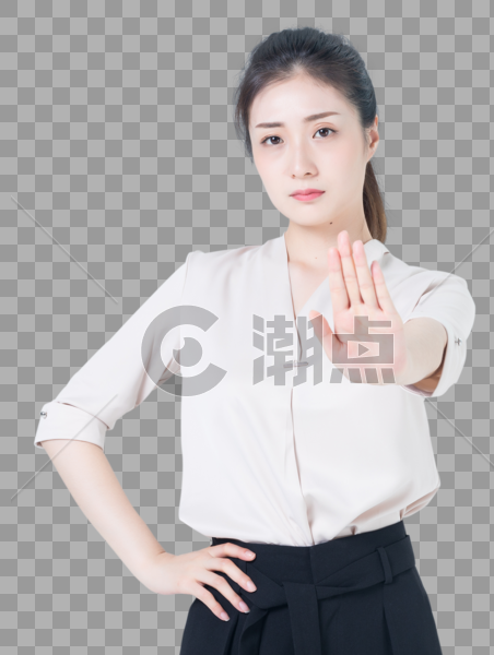商务女性拒绝手势图片素材免费下载