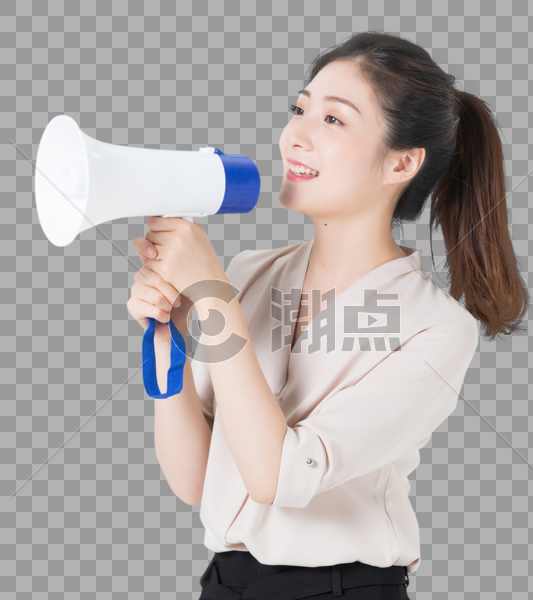商务女性喊话图片素材免费下载