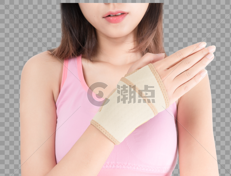 戴手掌护具的女性图片素材免费下载