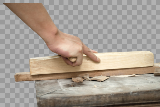 匠人使用刨刀进行木材处理图片素材免费下载