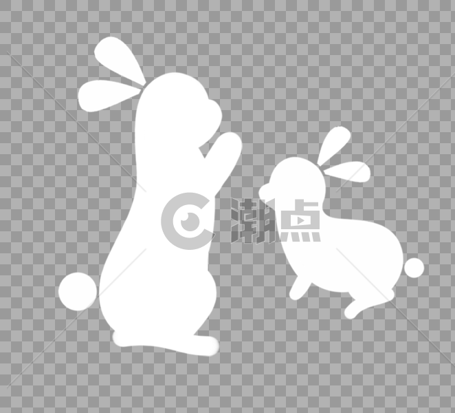 玉兔设计元素1000*906图片素材免费下载-编号137239-潮点视频