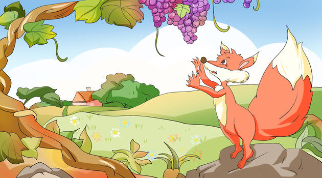 狐狸与葡萄图片素材免费下载