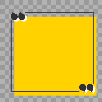 黄色矩形标题框图片素材免费下载