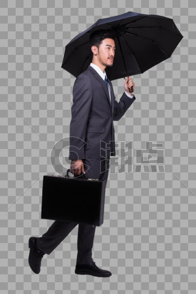撑着伞的商务人士图片素材免费下载