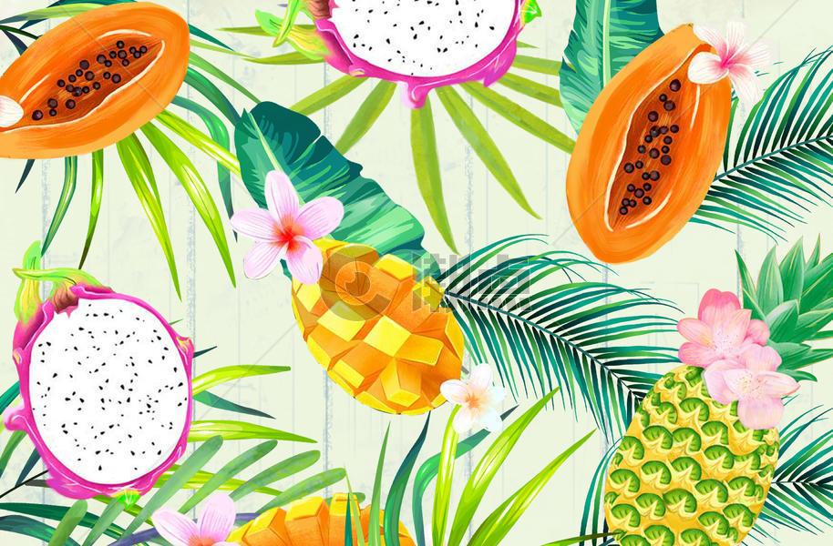 热带水果背景图片素材免费下载