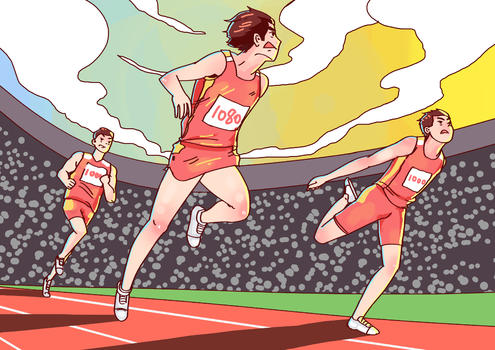 体育比赛百米赛跑图片素材免费下载