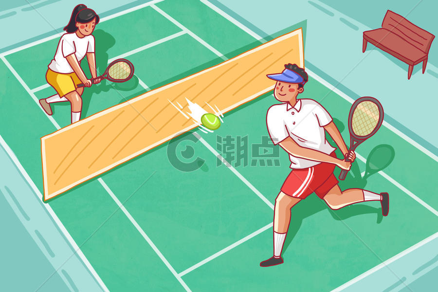 运动会网球比赛图片素材免费下载