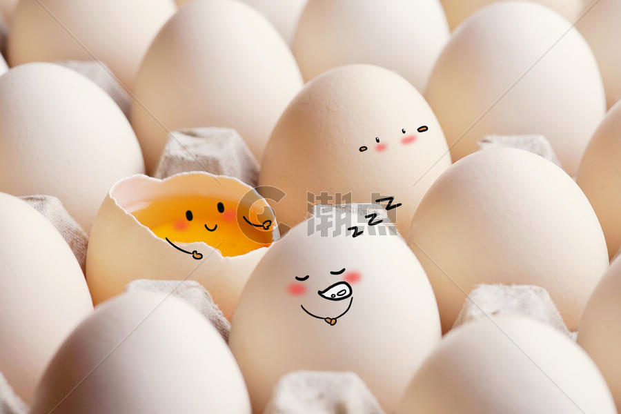 鸡蛋创意摄影插画图片素材免费下载