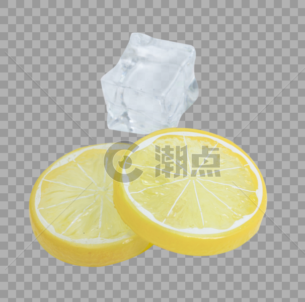柠檬、冰块图片素材免费下载
