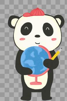 熊猫学生图片素材免费下载