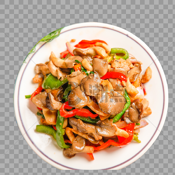 清香蘑菇炒肉图片素材免费下载