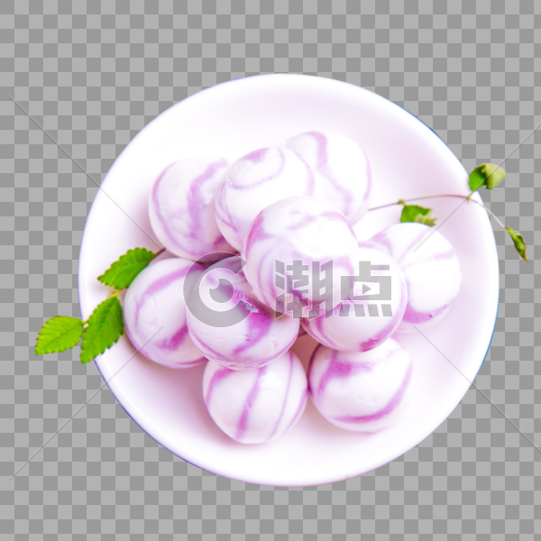 美味紫薯汤圆图片素材免费下载
