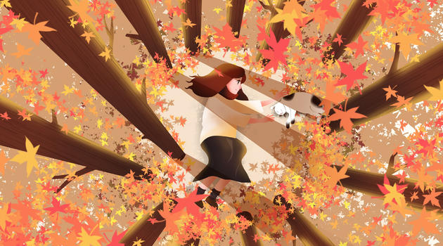 温暖的秋叶图片素材免费下载