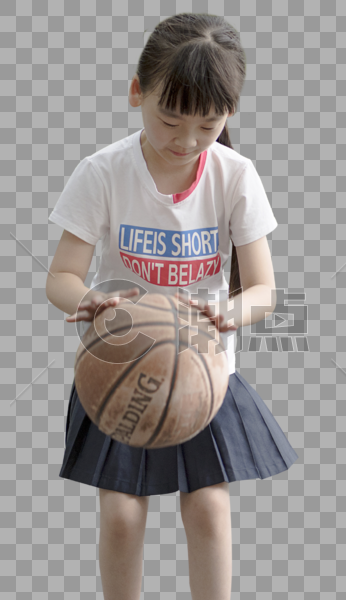 女孩与篮球图片素材免费下载