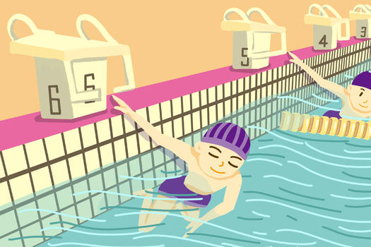 游泳比赛插画图片素材免费下载