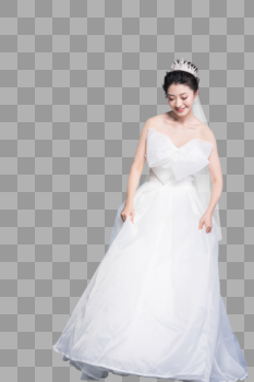 穿婚纱的幸福新娘图片素材免费下载