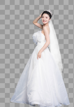 穿婚纱的幸福新娘图片素材免费下载