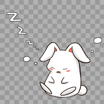 睡着的兔子图片素材免费下载