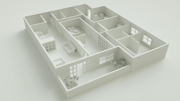 住宅内部模型图片素材免费下载