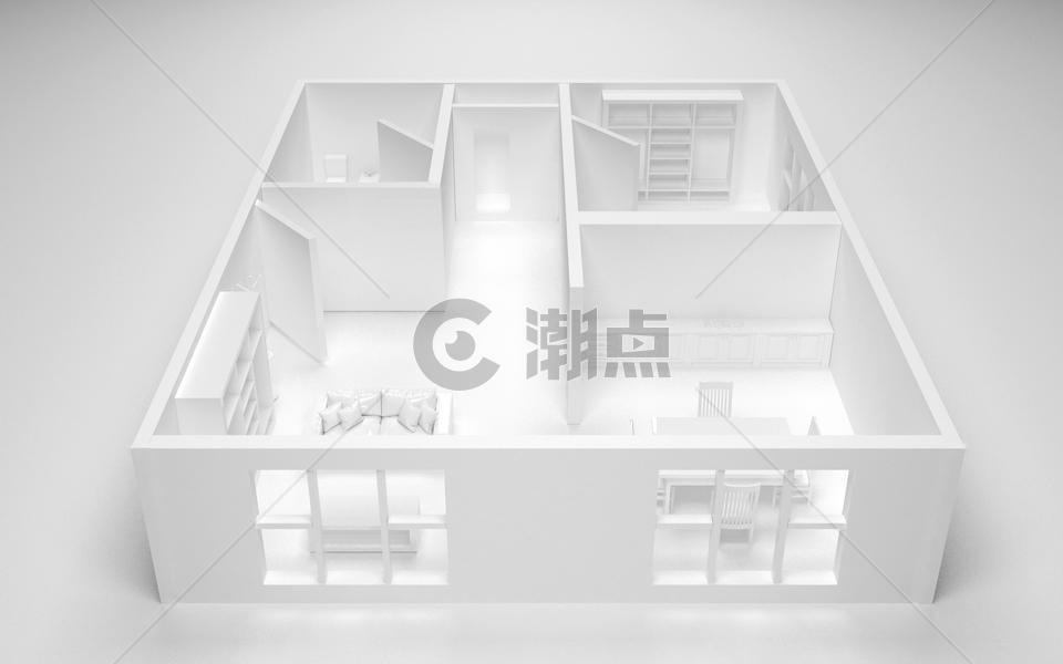 住宅内部模型图片素材免费下载