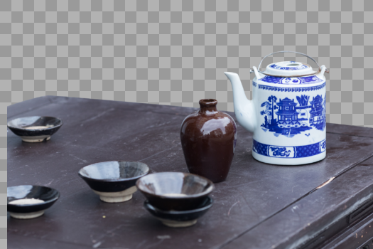 老上海的路边大碗茶图片素材免费下载