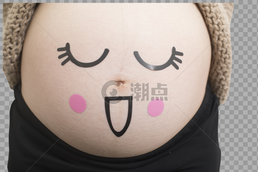 孕妇照肚子表情图片素材免费下载