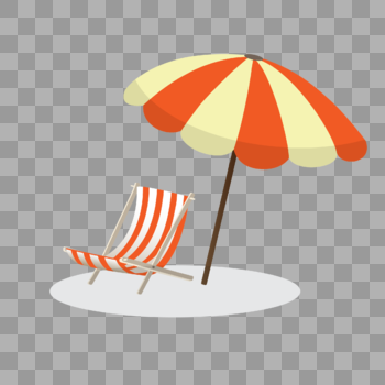 太阳伞躺椅图片素材免费下载