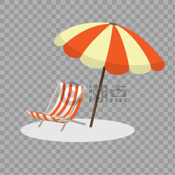 太阳伞躺椅图片素材免费下载