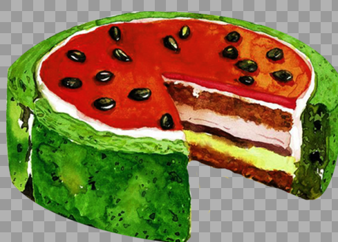 西瓜蛋糕图片素材免费下载