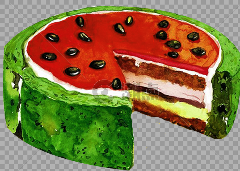 西瓜蛋糕图片素材免费下载