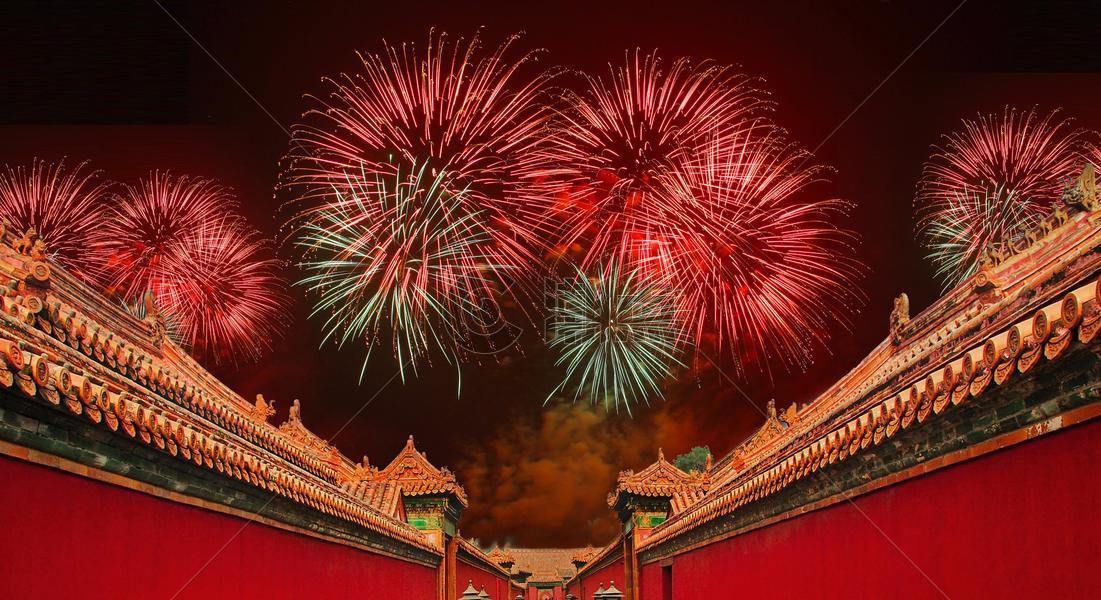国庆节故宫背景图片素材免费下载
