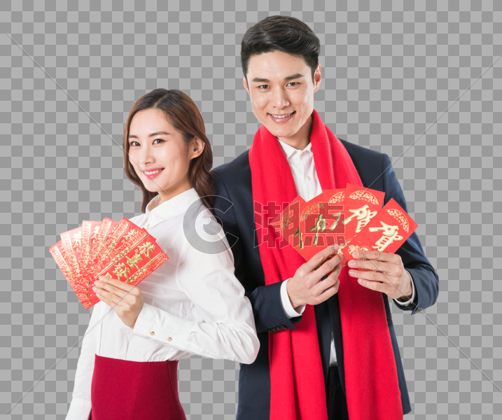商务人士和新年红包图片素材免费下载