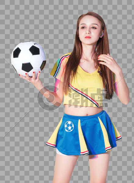 活力少女足球宝贝形象图片素材免费下载