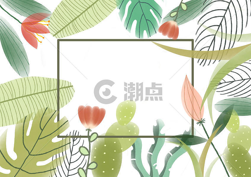 花卉植物边框图片素材免费下载