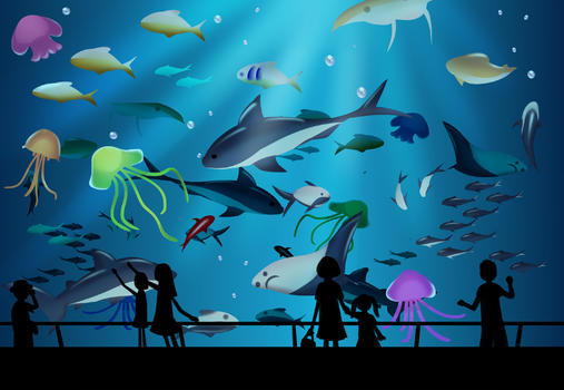 水族馆游玩图片素材免费下载