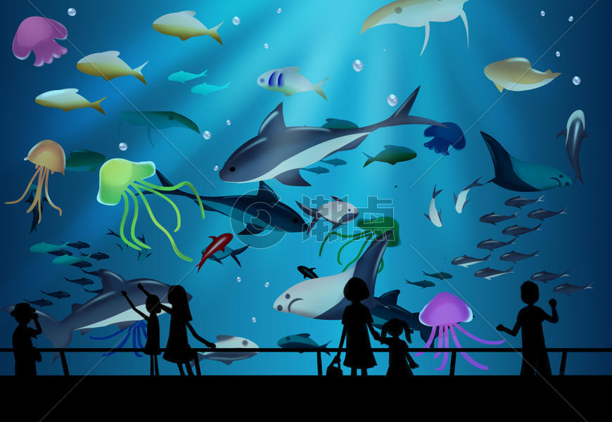 水族馆游玩图片素材免费下载