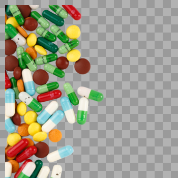 各种颜色彩色的药片和胶囊图片素材免费下载