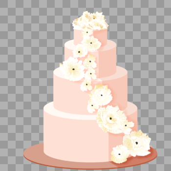粉色浪漫婚礼蛋糕图片素材免费下载