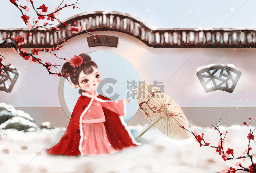 中国风小雪图片素材免费下载