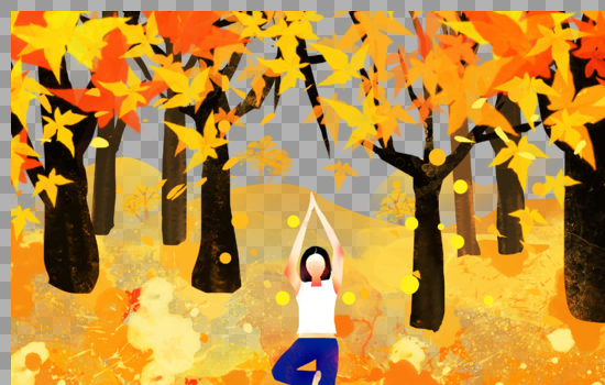 秋天的枫叶林子图片素材免费下载