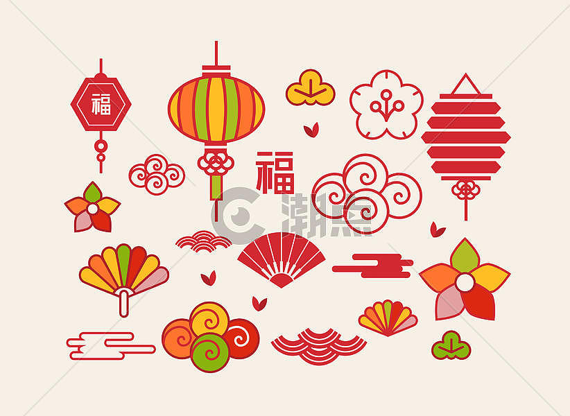 中国风中秋传统节日元素图片素材免费下载