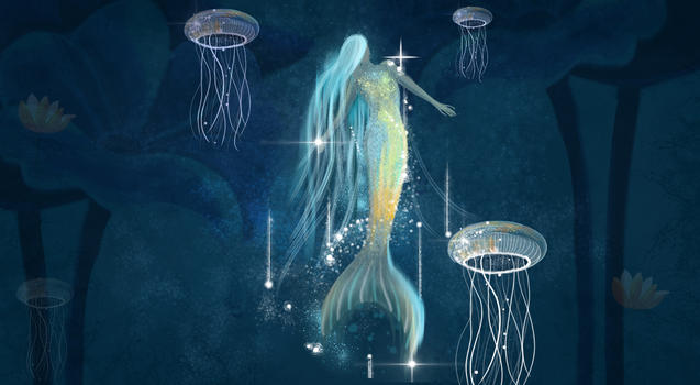 深海美人鱼图片素材免费下载