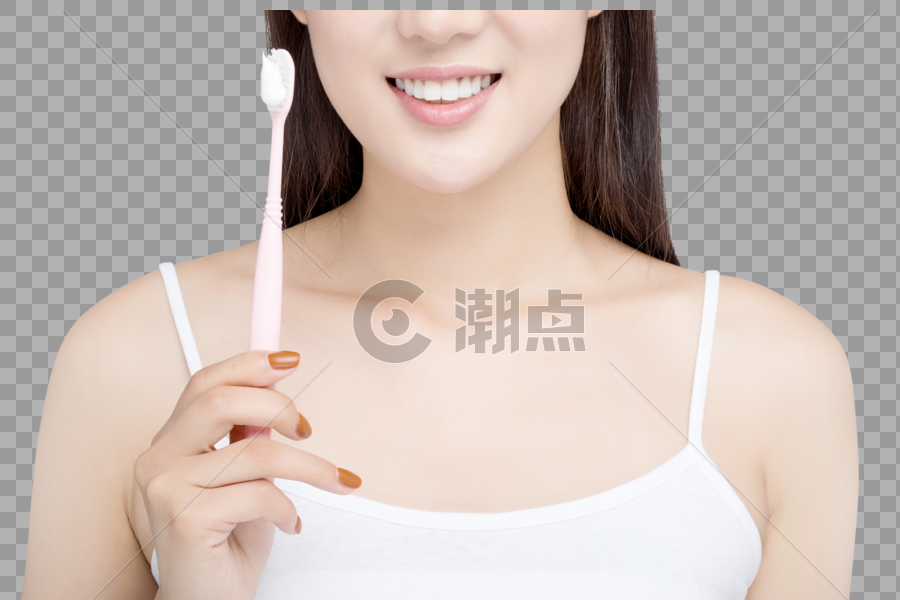 女性刷牙图片素材免费下载